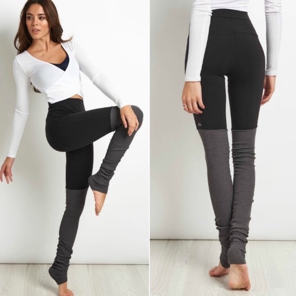 ALO Yoga Ribbed Goddess Leggings - Picture 7 of 8